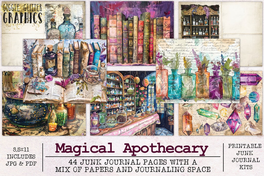 Magical Apothecary Junk Journal Pages | Junk Journal Kit | Printable ...