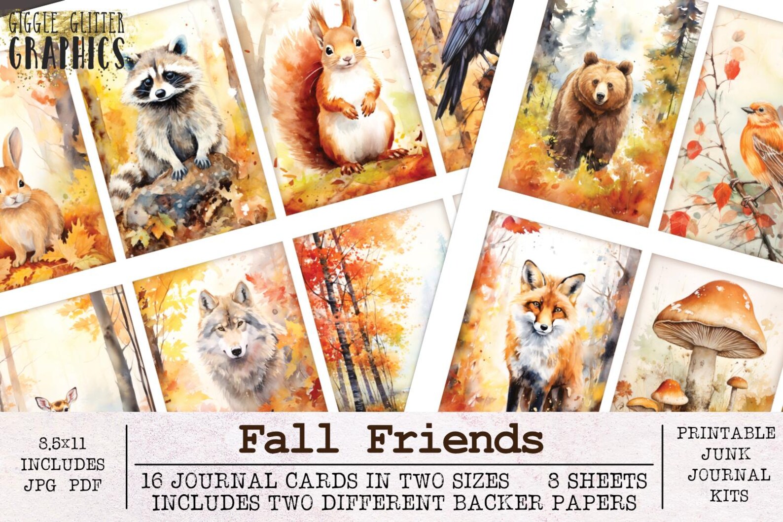 Fall Friends Journaling Cards for Junk Journals | Autumn Junk Journal ...