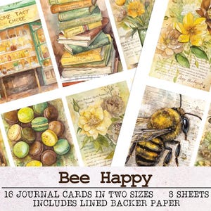Cartes de journalisation Bee Happy pour les journaux indésirables | Kit de journal indésirable de l'été JPG PDF | Journal imprimable en téléchargement numérique Miel d'abeilles