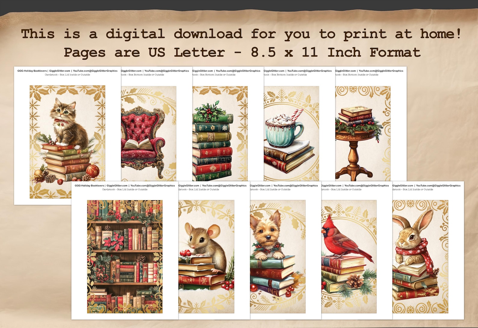 Holiday Booklovers Ephemera Storage Box Making Kit | Mix and Match ...