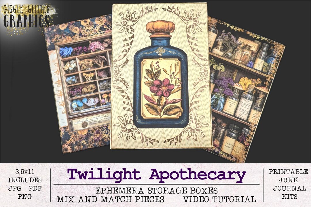 Twilight Apothecary Ephemera Storage Box Making Kit | Mix and Match ...