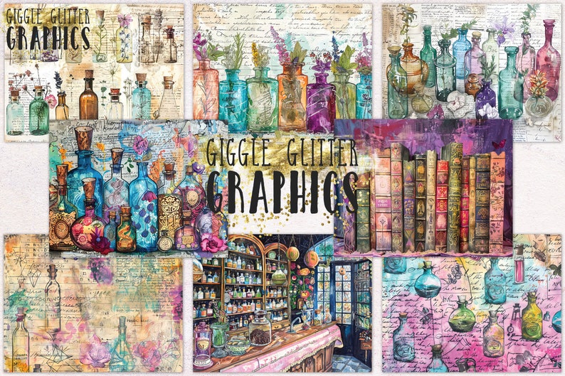 Magical Apothecary Junk Journal Pages | Junk Journal Kit | Printable ...