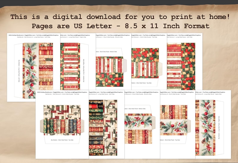 Holiday Booklovers Ephemera Storage Box Making Kit | Mix and Match ...