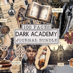 Dark Akademie Junk Journal BUNDLE | Gothic Junk Journal Ephemera Pack | Druckbare Journal Seiten | Digitaler Download Dark Academia Komplettset