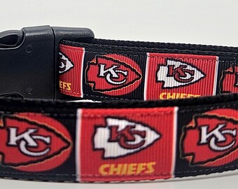 Kansas City Chiefs dog collar 1"