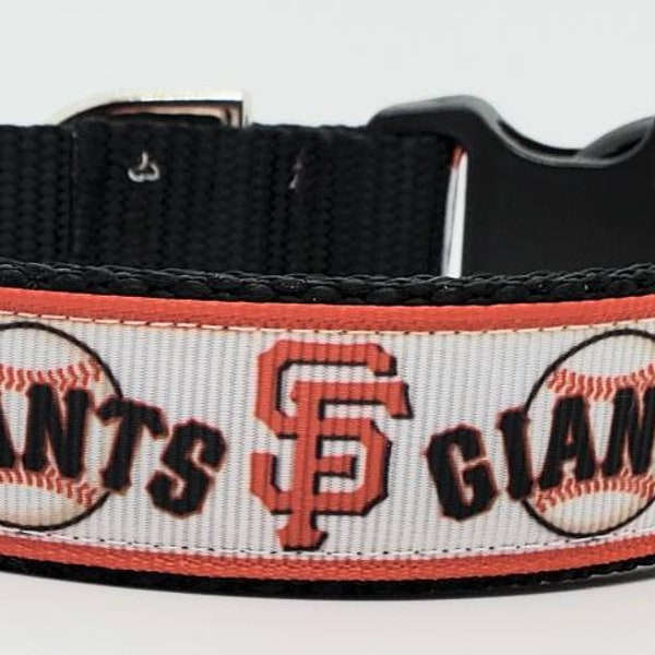 San Francisco Giants Dog collar 3/4", 1" or 1 1/4" width