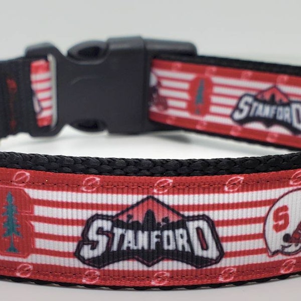 Dog collar Stanford University 1"