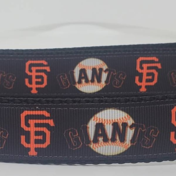 San Francisco Giants Dog Collar Grosgrain ribbon 1"