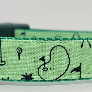 Golf dog collar green 1&quot;, 1 1/4&quot;, 1 1/2&quot;