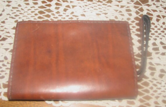 Vintage Brown Italian Men Leather Wristlets
