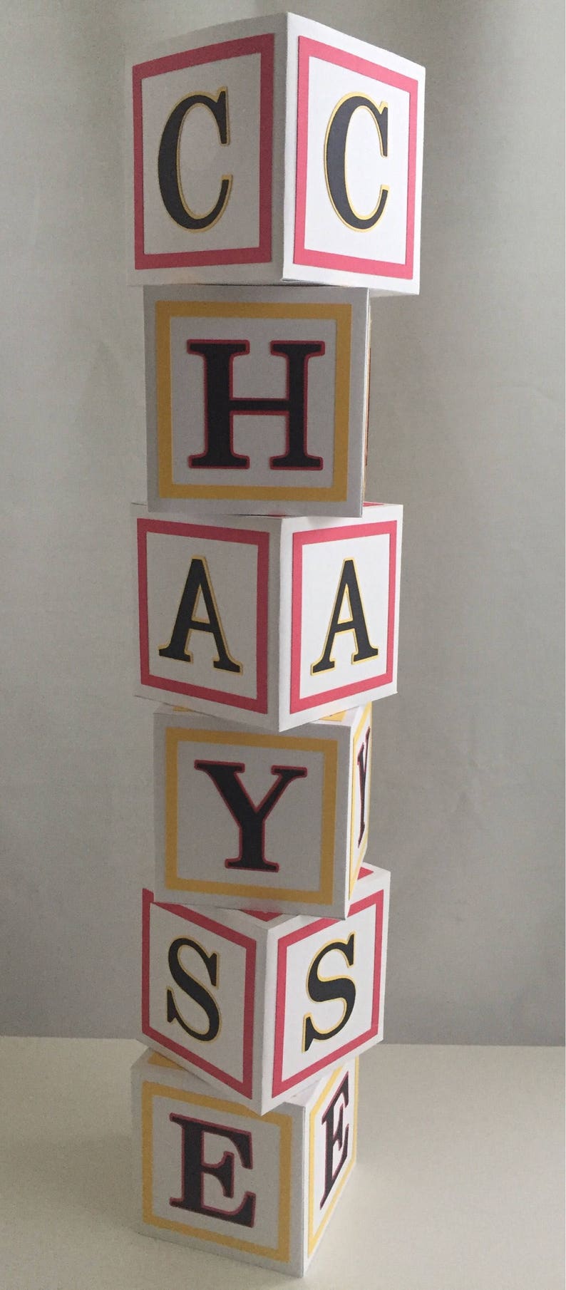 alphabet block centerpiece