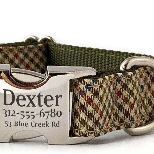 Personalized Dog Collar With Laser Engraved Buckle in a Pink & Etsy