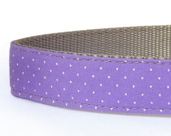 Lavender and White Polka Dot Dog Collar Lilac Dot Dog Collar - Etsy
