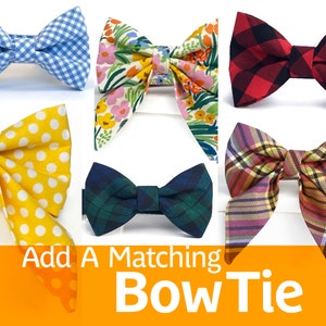 Bow Tie for Dog Collars in Your Choice of Fabrics - Dog Bow Tie - Dog Bows - Dog Bowtie - Collar Bow