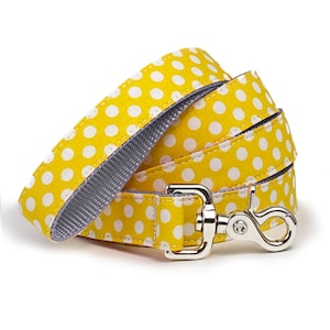 Yellow Polka Dot Dog Leash: Classic Style Lead