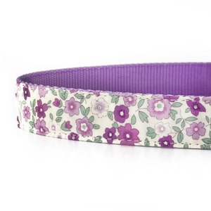 Floral Dog Collar in Feminine Hues of Lavender, Mint Green, and Purple - Spring - Summer - Female Dog Collar - Girl Dog Collar