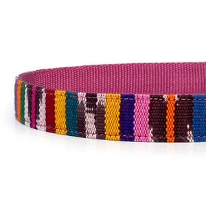 Boho Dog Collar - Ikat Dog Collar in Pink and Purple - Southwest Dog Collar - Hand-Woven Tribal Inspired Dog Collar - Girl Dog Collar