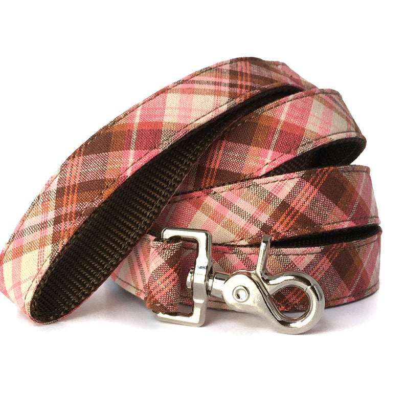 Pink and Brown Plaid Dog Collar for Fall Tartan Dog Collar Etsy