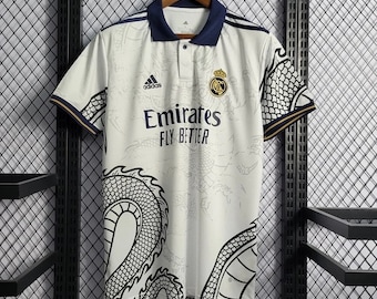 Personalize your name and number, Retro Real Madrid 23/24 Special “White Dragon” Jersey, Gift for fan