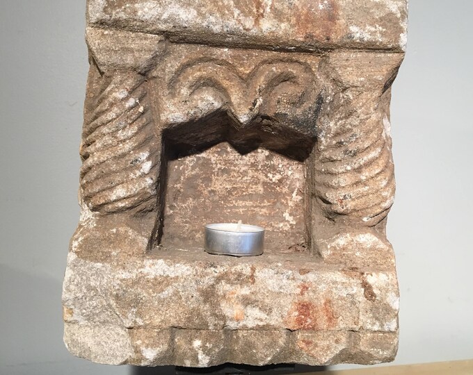 Chiseled Stone Votive Candle Holder From India Architectural Etsy
