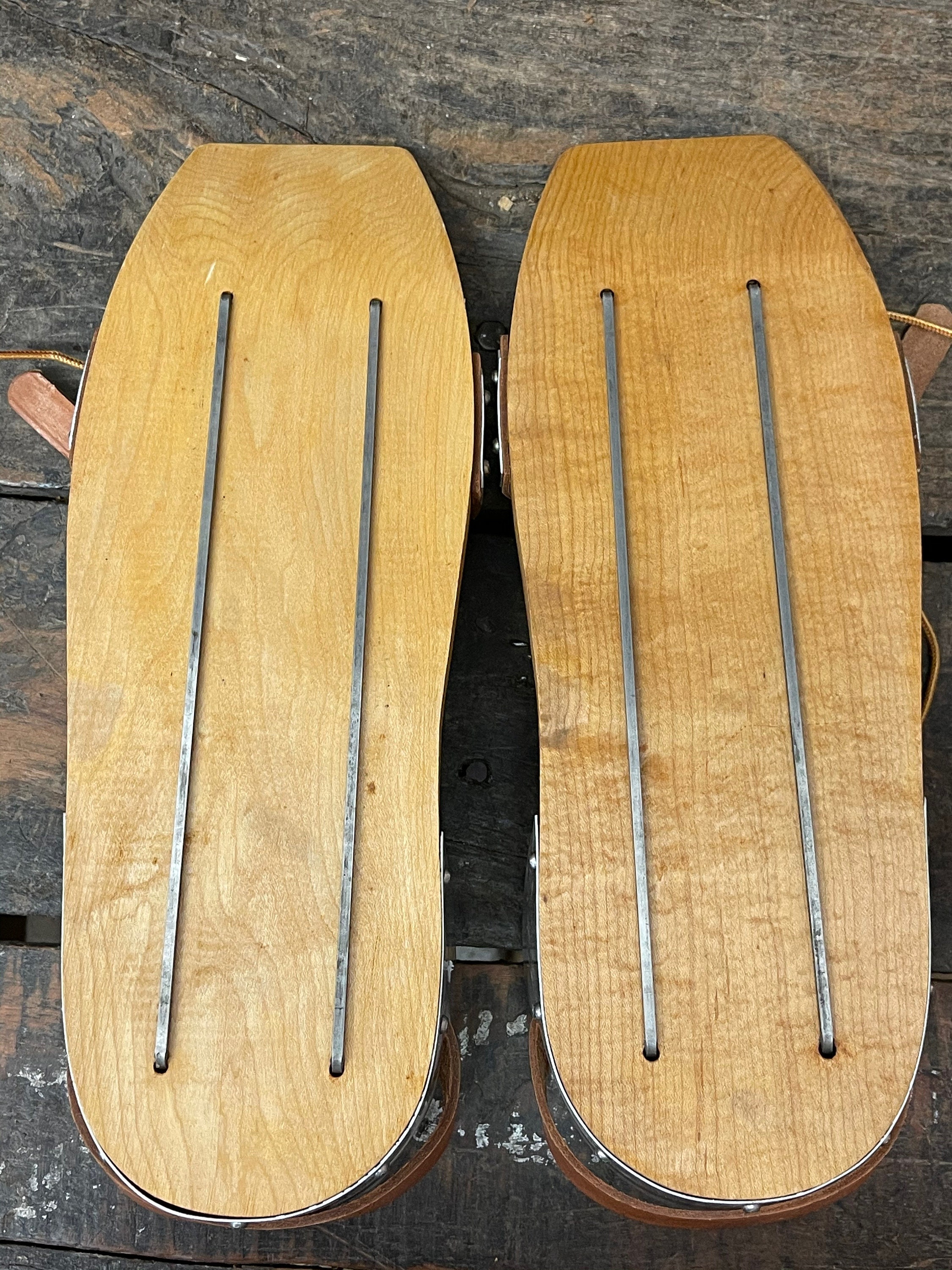 Vintage Skee Skates From Herold Corporation of Wisconsin Rare 1960s Ski Novelty Shoes