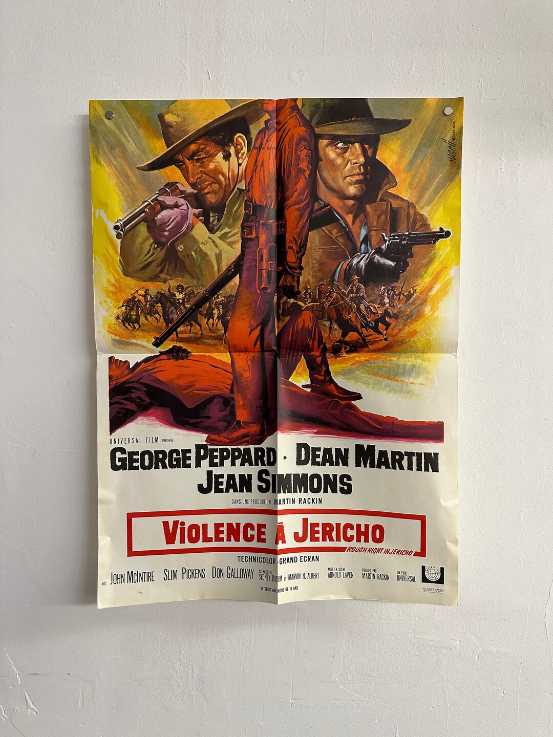 Vintage Film Movie Poster Affiche From France for 1967 American Western ...