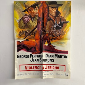 Vintage &#39;Rough Night In Jericho&#39; French Movie Poster (1967)