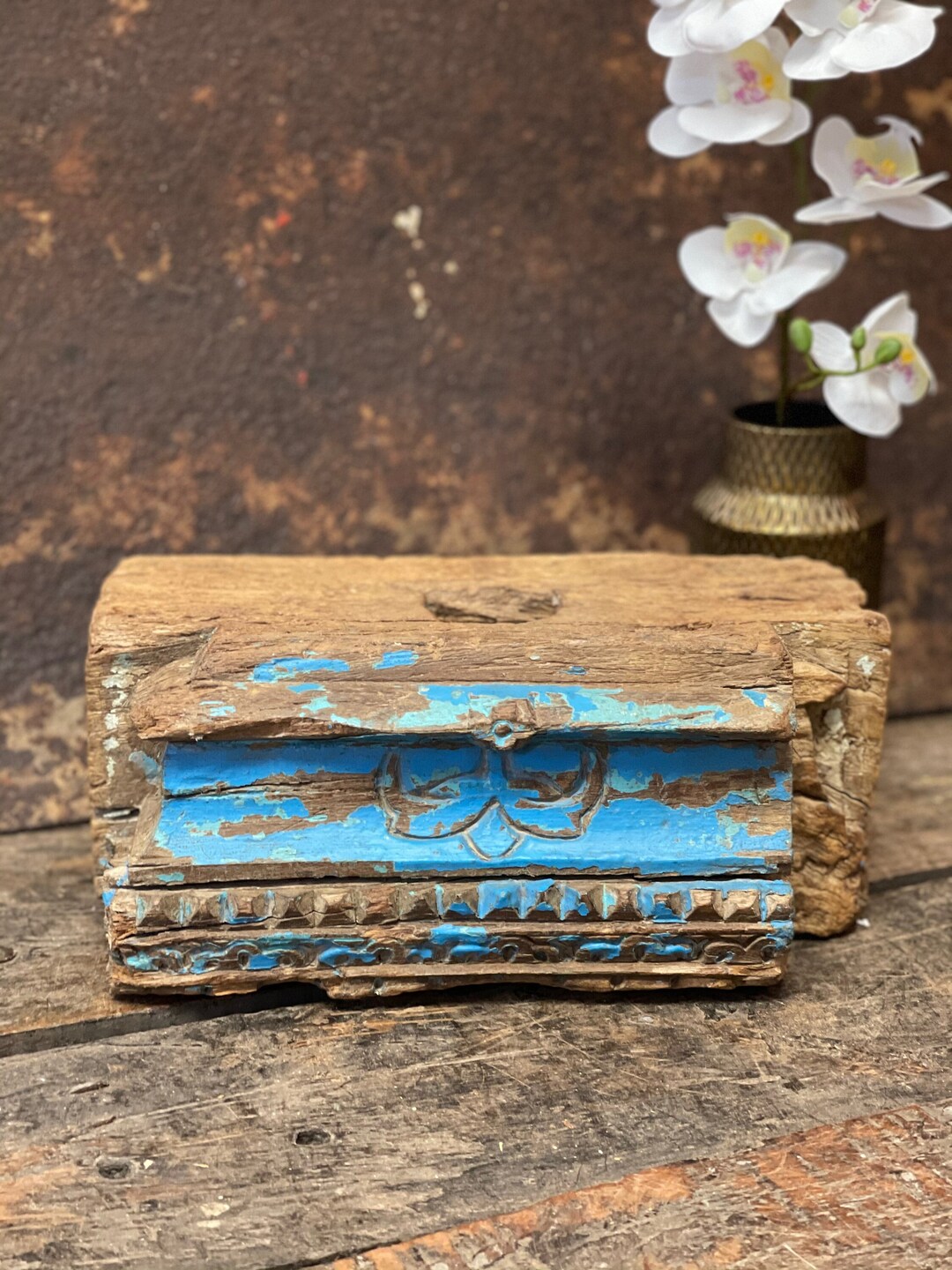 Antique Wood Carving Riser: Indian Architectural Salvage, Home Decor - Etsy