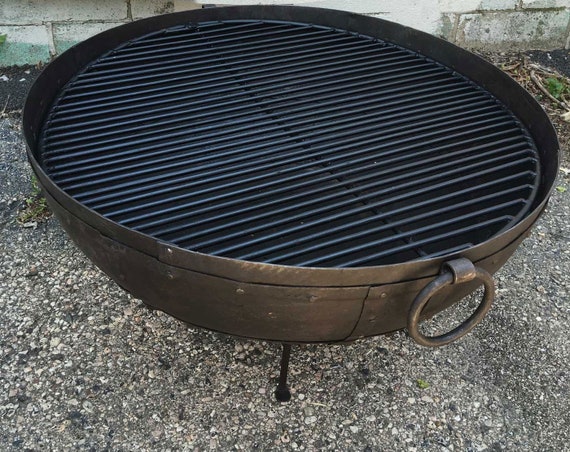 Large Recycled Steel Fire Bowl Fire Pit Made In India Using Etsy