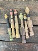 Old Wooden Turned Spindle Dowels From India Perfect For Repurposing Into Art Craft and Home Projects Sold In Lots of 6 