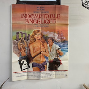 Vintage Indomptable Angelique French Movie Poster, 1967