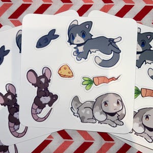 Mini animal sticker sheet | 4x4 vinyl sticker sheet