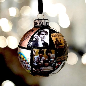 The Beatles White Album Christmas Ornament: Handmade Rock n Roll Fan Gift