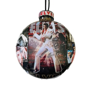 Elvis Presley Christmas Ornament/TCB/Elvis Movie/White Jumpsuit/Elvis Fan Gift/Christmas 2025