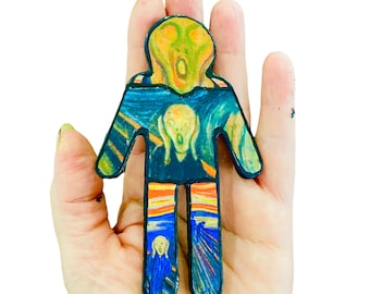 The Scream By Munch Art Lover Pin | Fine Art Jewelry | Brooch| Masterpiece | Expressionism | Edvard Munch | Art Collector Gift | Pop Art Pin