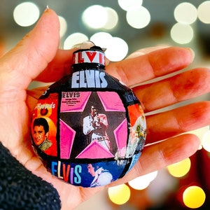 Elvis Presley Christmas Ornament/Elvis Movie/Pink Suit/Elvis fan/Graceland/King of Rock n Roll