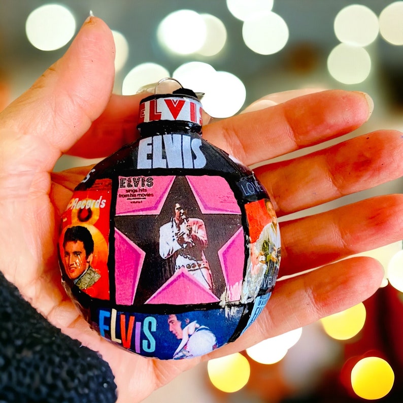 Elvis Presley Christmas Ornament/Elvis Movie/Pink Suit/Elvis fan/Graceland/King of Rock n Roll image 1