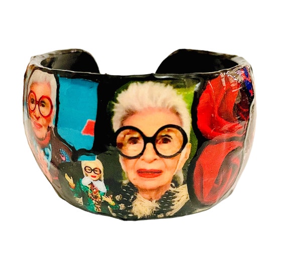 Iris Apfel Inspired Cuff Bracelet Fashion Icon Vogue Jewelry Handmade Etsy Canada