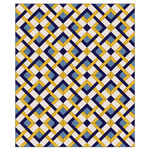 Quilt PDF Pattern - "Diamond Weave" - Includes 4 Quilt Sizes, Suitable for Advanced Beginners