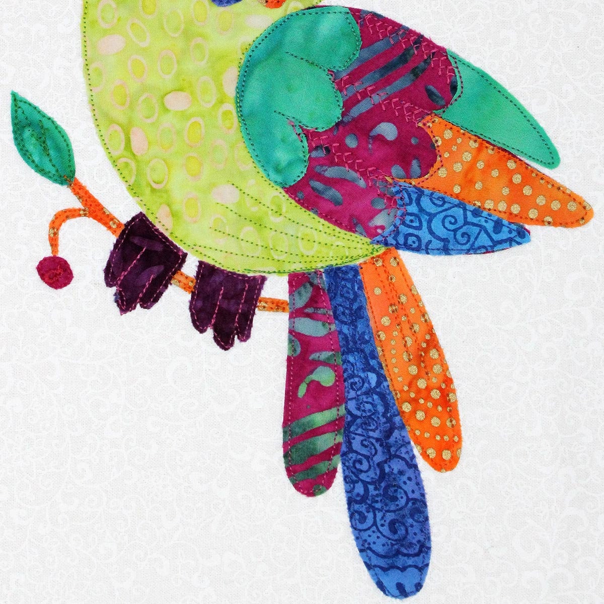 Parrot Color Pattern Coloursplash Parrot Applique PDF Pattern - Suitable for All Skill ...