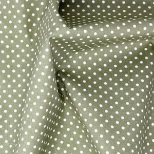 100% Cotton Fabric "Polka Dot" – Sage Green"