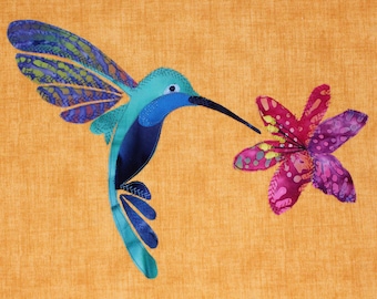 Hummingbird Applique PDF Pattern -  Suitable for All Skill Levels