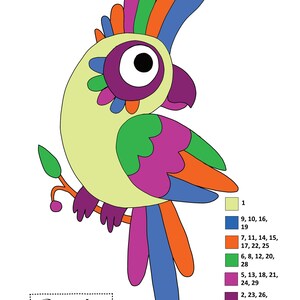Coloursplash Parrot Applique PDF Pattern - Suitable for All Skill ...