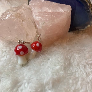 Simple mushroom earrings