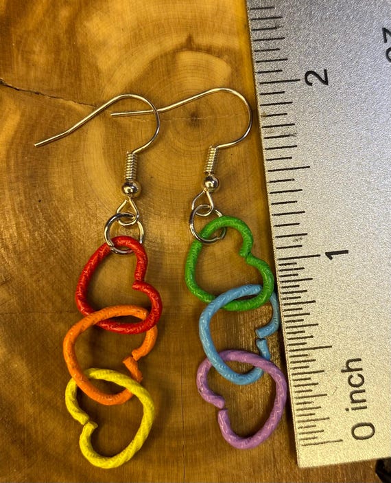 Orecchini A Cuore In Pelle Arcobaleno: Stampa Tie-dye, Plaid O Leopardata. Leggeri, Comodi E Perfetti Per San Valentino O Per Tutti I Giorni. Regalo Originale Per Moglie, Mamma O Amica.