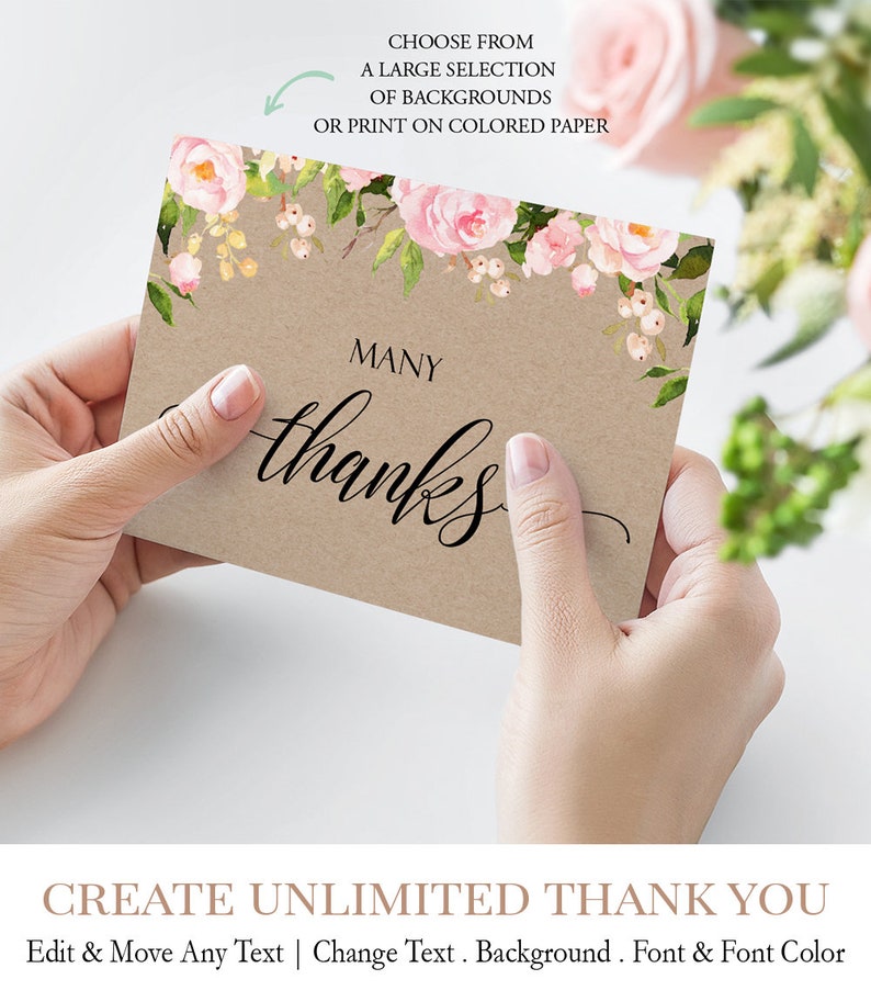 Baby Girl Thank Yous Girl Baby Shower Thank You Card Etsy