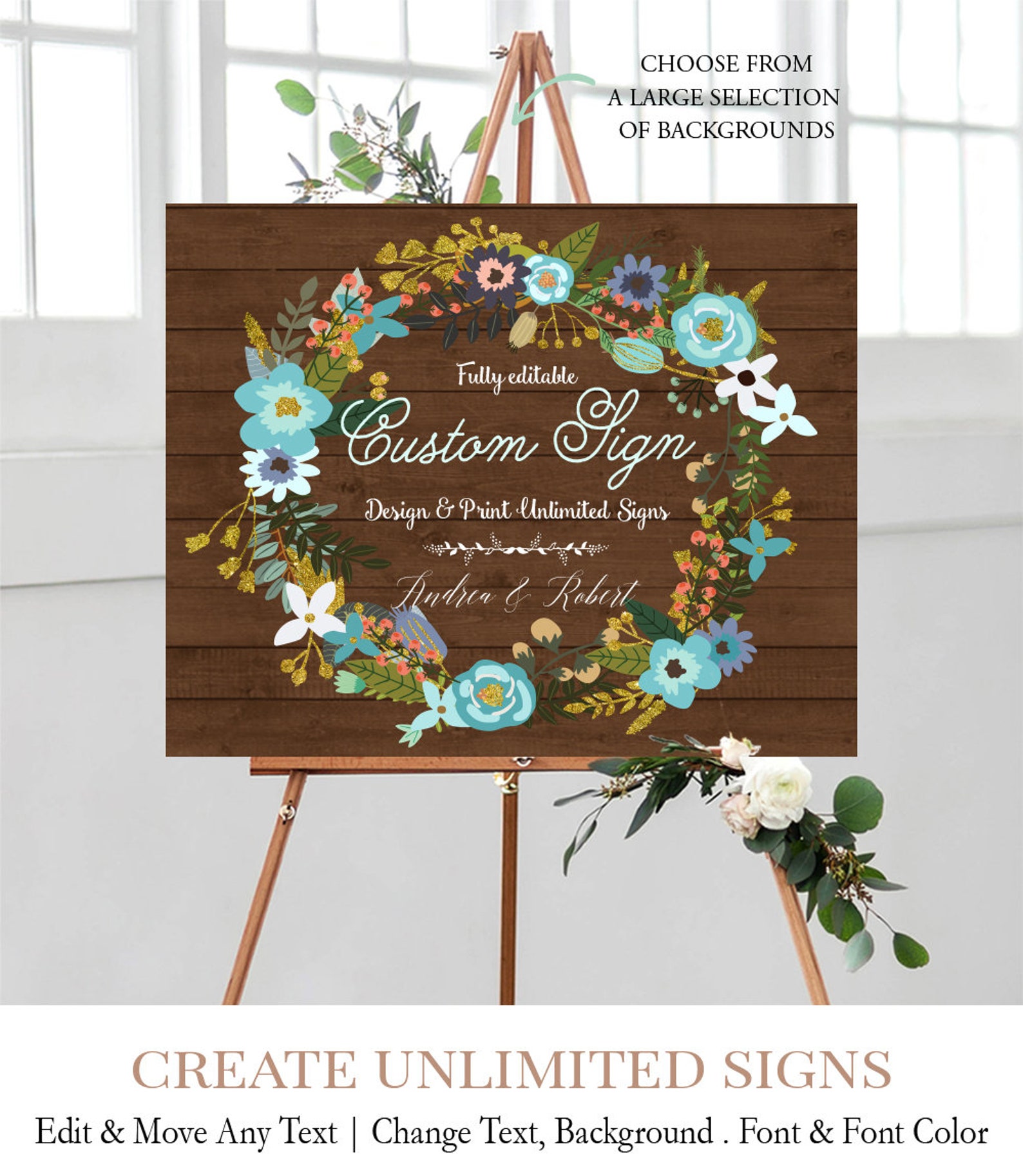 Rustic Welcome Sign Printable Rustic Baby Welcome Sign Wood | Etsy