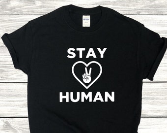 Stay Human Graphic T-Shirt Michael Franti Work Hard Be Kind Soulrocker