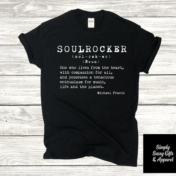 Soulrocker Definition Graphic T-Shirt Michael Franti Work Hard Be Nice