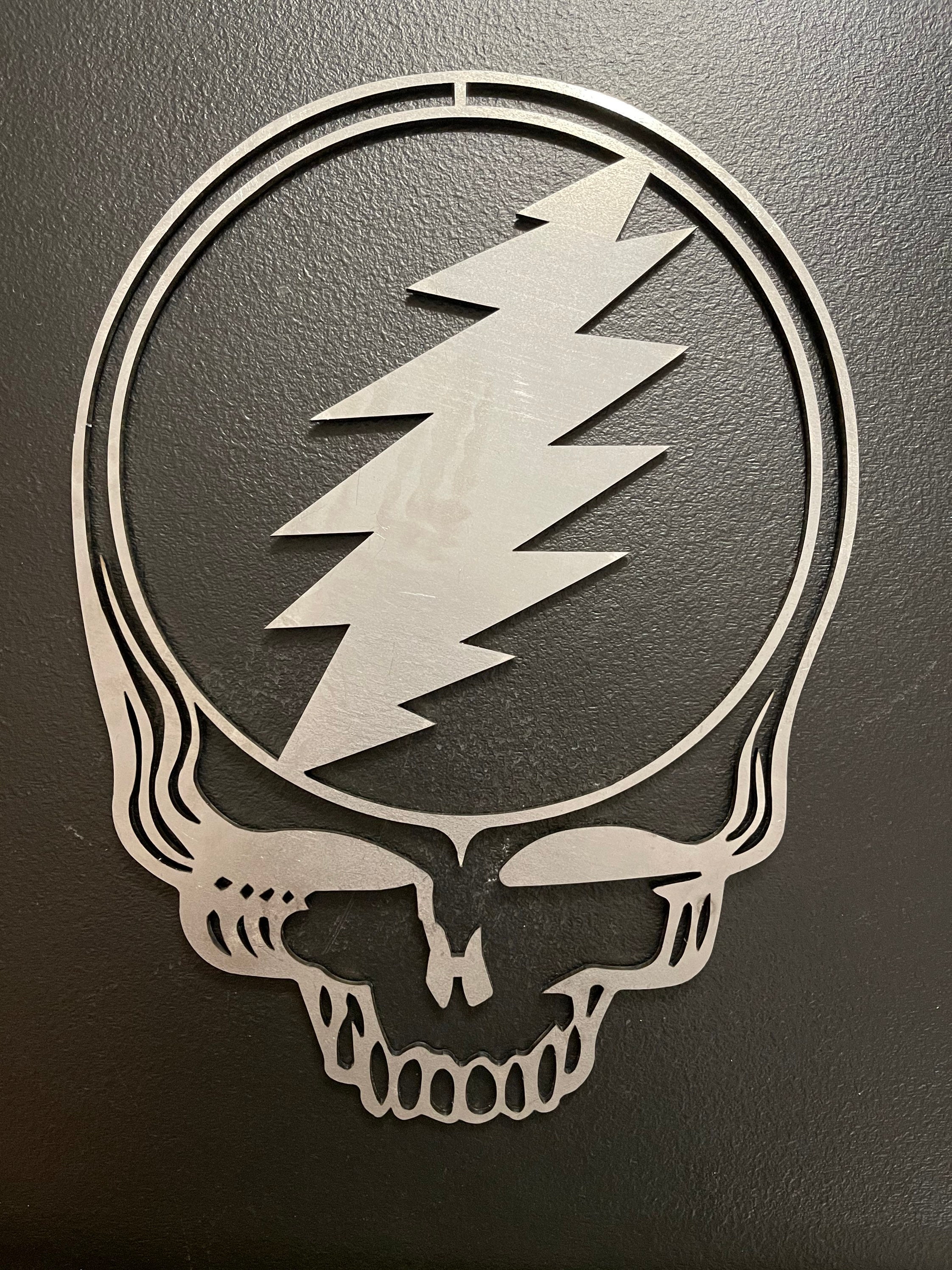 Cut Steel Steal Your Face Stealie Decor Grateful Dead Metal Decor Art